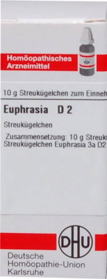 EUPHRASIA D 2 Globuli 10 g