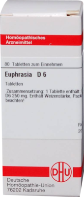 EUPHRASIA D 6 Tabletten 80 St