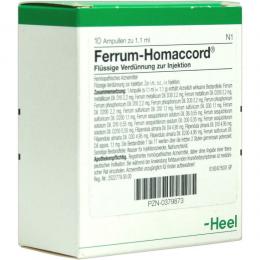 Ein aktuelles Angebot für FERRUM HOMACCORD Ampullen 10 St Ampullen Naturheilkunde & Homöopathie - jetzt kaufen, Marke Biologische Heilmittel Heel GmbH.