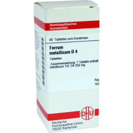 FERRUM METALLICUM D 4 Tabletten 80 St