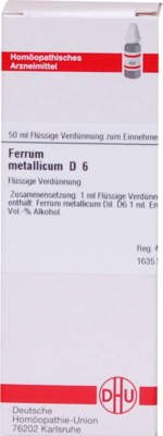 FERRUM METALLICUM D 6 Dilution 50 ml