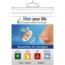 FILTER YOUR LIFE Nasenfilter f.Allergiker Gr.M 14 St.