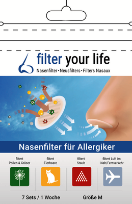 FILTER YOUR LIFE Nasenfilter f.Allergiker Gr.M 7X2 St