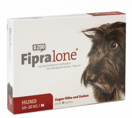 FIPRALONE 134 mg Lsg.z.Auftropf.f.mittelgro.Hunde 4 St