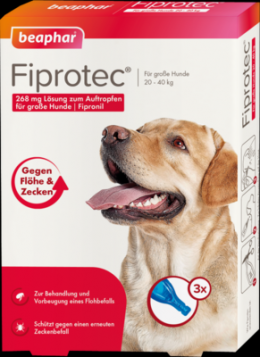 FIPROTEC 268 mg Lsung z.Auftr.f.groe Hunde 3X2.68 ml