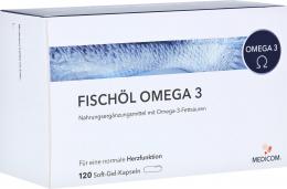 Ein aktuelles Angebot für FISCHÖL OMEGA 3 Weichkapseln 120 St Weichkapseln  - jetzt kaufen, Marke Medicom Pharma GmbH.