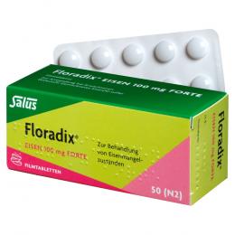 Ein aktuelles Angebot für Floradix Eisen 100mg forte 50 St Filmtabletten Mineralstoffe - jetzt kaufen, Marke SALUS Pharma GmbH.