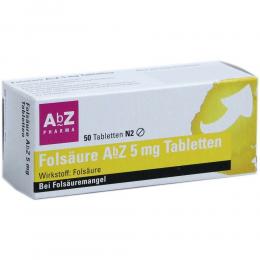 Folsäure AbZ 5mg Tabletten 50 St Tabletten