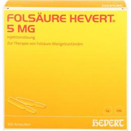 FOLSÄURE HEVERT 5 mg Ampullen 100 St.