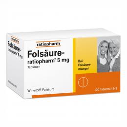 Folsäure-ratiopharm 5mg 100 St Tabletten