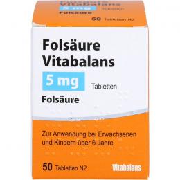 FOLSÄURE VITABALANS 5 mg Tabletten 50 St.