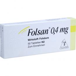FOLSAN 0,4 mg Tabletten 50 St Tabletten
