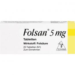 FOLSAN 5 mg Tabletten 20 St.