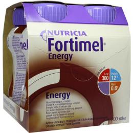 FORTIMEL Energy Schokoladengeschmack 4 X 200 ml Flüssigkeit