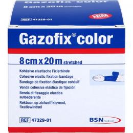 GAZOFIX color Fixierbinde kohäsiv 8 cmx20 m blau 1 St.