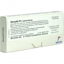 Ein aktuelles Angebot für GENCYDO 5% Injektionslösung 8 St Injektionslösung Allergie - jetzt kaufen, Marke Weleda AG.