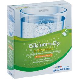 GESUND LEBEN Calcium 800 mg+D3+Vitamin C Br.-Tabl. 3 X 10 St Brausetabletten