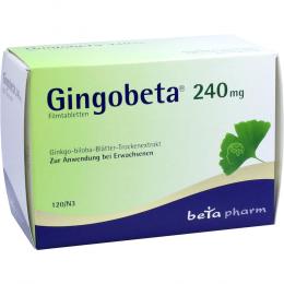 GINGOBETA 240 mg Filmtabletten 120 St Filmtabletten