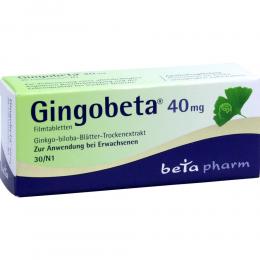 GINGOBETA 40 mg Filmtabletten 30 St Filmtabletten