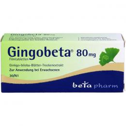 GINGOBETA 80 mg Filmtabletten 30 St.