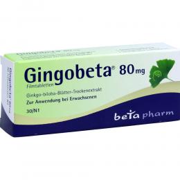 GINGOBETA 80 mg Filmtabletten 30 St Filmtabletten