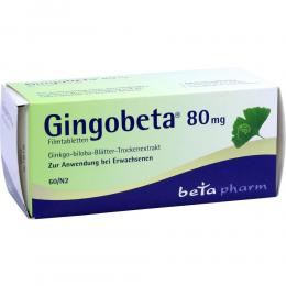 Ein aktuelles Angebot für GINGOBETA 80 mg Filmtabletten 60 St Filmtabletten Gedächtnis & Konzentration - jetzt kaufen, Marke betapharm Arzneimittel GmbH.