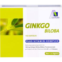 GINKGO 100 mg Kapseln+B1+C+E 192 St.