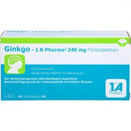 GINKGO-1A Pharma 240 mg Filmtabletten 30 St.