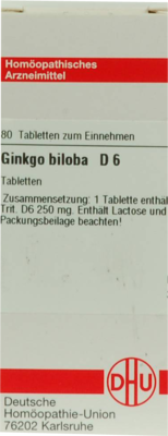 GINKGO BILOBA D 6 Tabletten 80 St