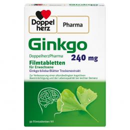 Ein aktuelles Angebot für GINKGO DOPPELHERZPHARMA 240 mg Filmtabletten 30 St Filmtabletten  - jetzt kaufen, Marke Queisser Pharma GmbH & Co. KG.
