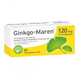 Ein aktuelles Angebot für GINKGO-MAREN 120 mg Filmtabletten 60 St Filmtabletten Gedächtnis & Konzentration - jetzt kaufen, Marke Hermes Arzneimittel GmbH.