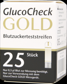 GLUCOCHECK GOLD Blutzuckerteststreifen 25 St