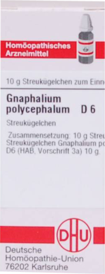 GNAPHALIUM POLYCEPHALUM D 6 Globuli 10 g