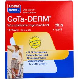 GOTA-DERM thin hydrokoll.Wundpfl.steril 5x10 cm 10 St.