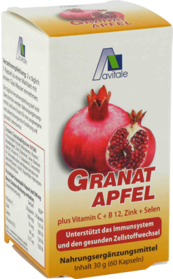 GRANATAPFEL 500 mg plus Vit.C+B12+Zink+Selen Kaps. 36 g