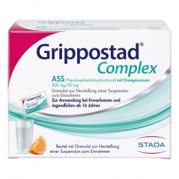 GRIPPOSTAD Complex ASS/Pseudoeph.500/30 mg Orange 10 St Granulat zur Herstellung einer Suspension zum Einnehmen