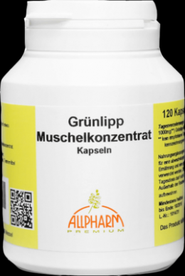 GRNLIPPMUSCHEL KONZENTRAT 500 mg Kapseln 72 g