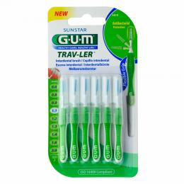 GUM TRAV-LER 1,1mm Tanne grün Interdental+6Kappen 6 St Zahnbürste