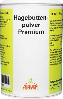 HAGEBUTTEN PULVER Premium Allpharm 100 g