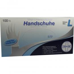 HANDSCHUHE Einmal Vinyl puderfrei L 100 St Handschuhe