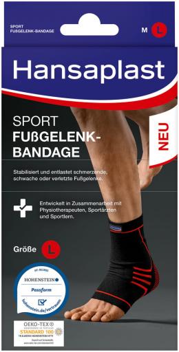 HANSAPLAST Sport Fussgelenk-Bandage Gr.L 1 St Bandage