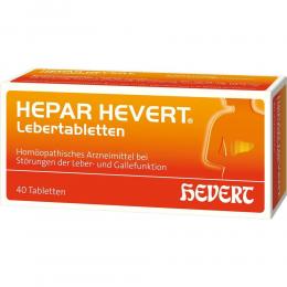Ein aktuelles Angebot für HEPAR HEVERT Lebertabletten 40 St Tabletten Naturheilkunde & Homöopathie - jetzt kaufen, Marke Hevert-Arzneimittel Gmbh & Co. Kg.