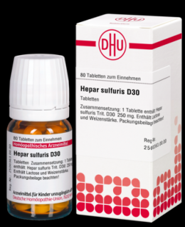 HEPAR SULFURIS D 30 Tabletten 80 St