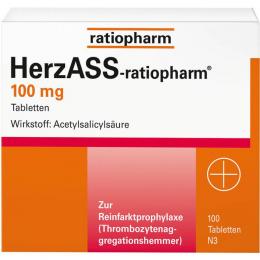 HERZASS-ratiopharm 100 mg Tabletten 100 St.