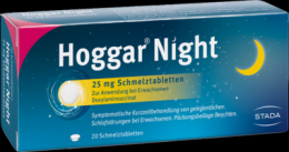 HOGGAR Night 25 mg Schmelztabletten 20 St