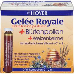 HOYER Gelee Royale+Blütenpollen+Weizenk.Trinkamp. 100 ml