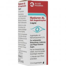 Ein aktuelles Angebot für HYALURON AL Gel Augentropfen 3 mg/ml 1 X 10 ml Augentropfen Augen & Ohren - jetzt kaufen, Marke ALIUD Pharma GmbH.
