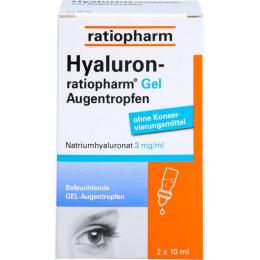 HYALURON-RATIOPHARM Gel Augentropfen 20 ml