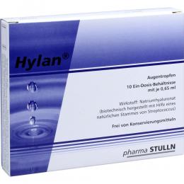 Ein aktuelles Angebot für HYLAN 0,65 ml Augentropfen 10 St Augentropfen Trockene & gereizte Augen - jetzt kaufen, Marke Pharma Stulln GmbH.