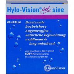 HYLO-VISION Gel sine Einzeldosispipetten 7 ml